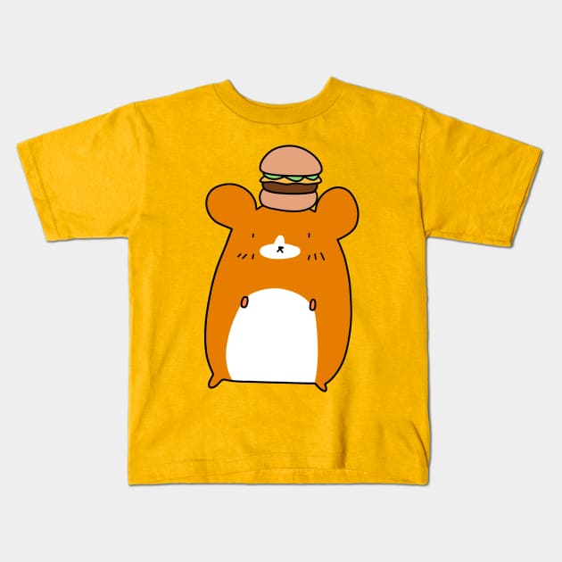 Hamburger Hamster Kids T-Shirt by saradaboru